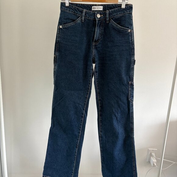 Zara Blue Workwear Jeans - Picture 4 of 4